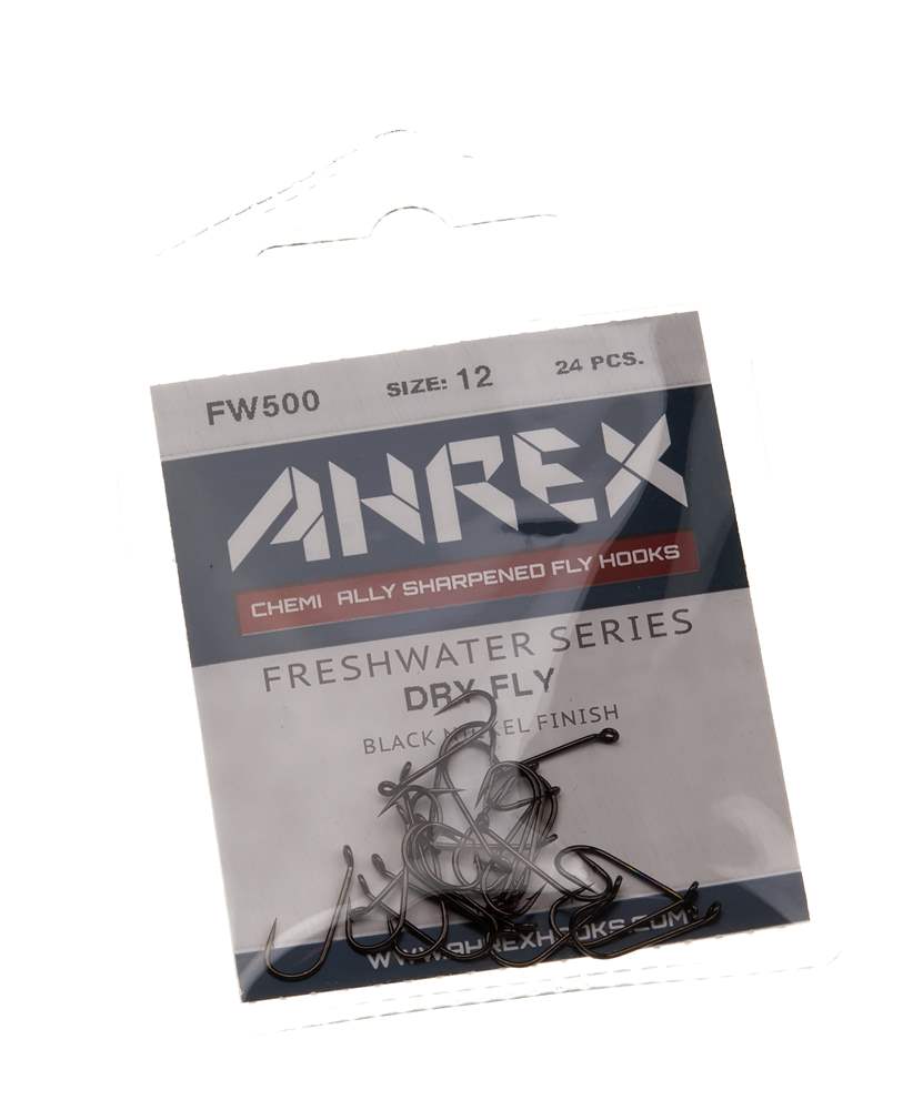 Ahrex Fw500 Dry Fly Traditional Hook Barbed #16 Trout Fly Tying Hooks